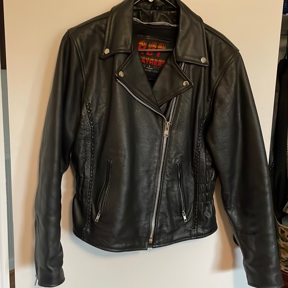 Hot Leather Women’s Large Leather Jacket with matching chaps